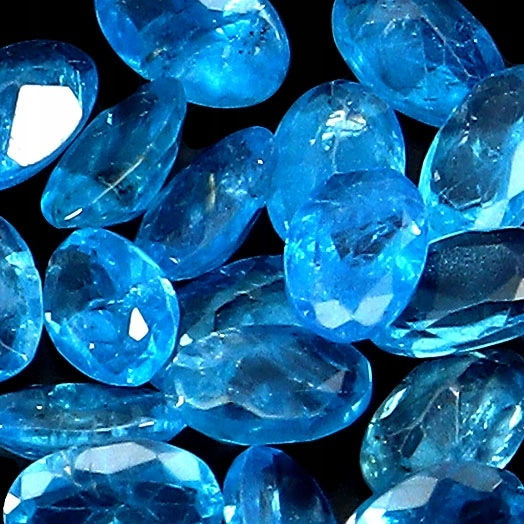 Apatite Paraiba Blue Natural Stones 4.04ct 20 Pieces
