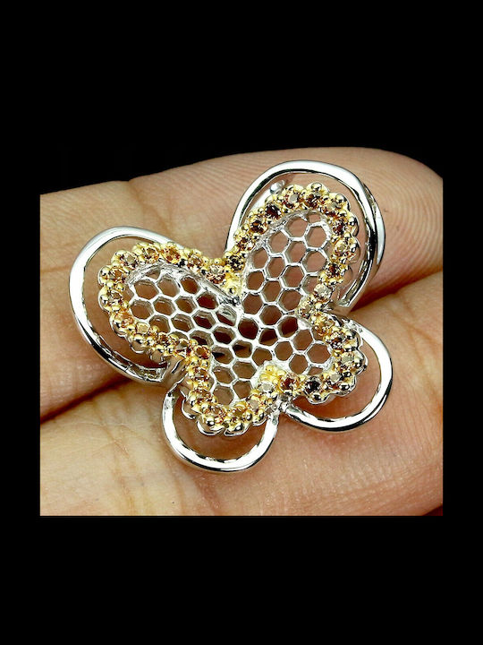 Silver Butterfly Pendant Natural Sapphires Songea