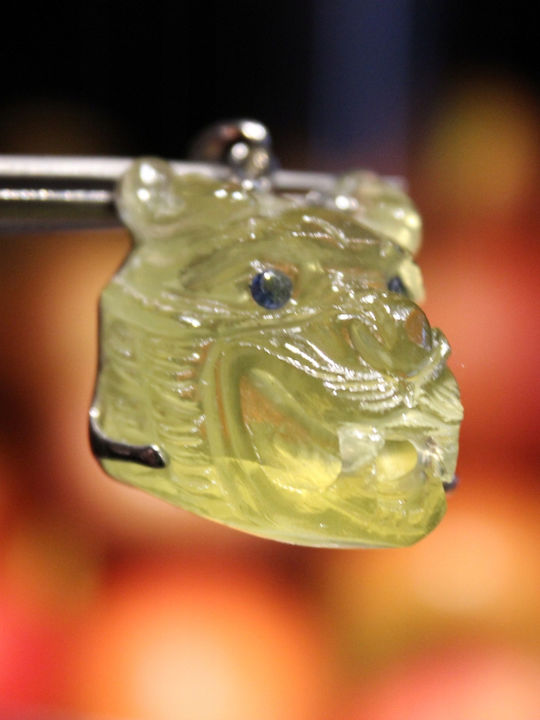 925 Silver Pendant Quartz Sapphires Dragon