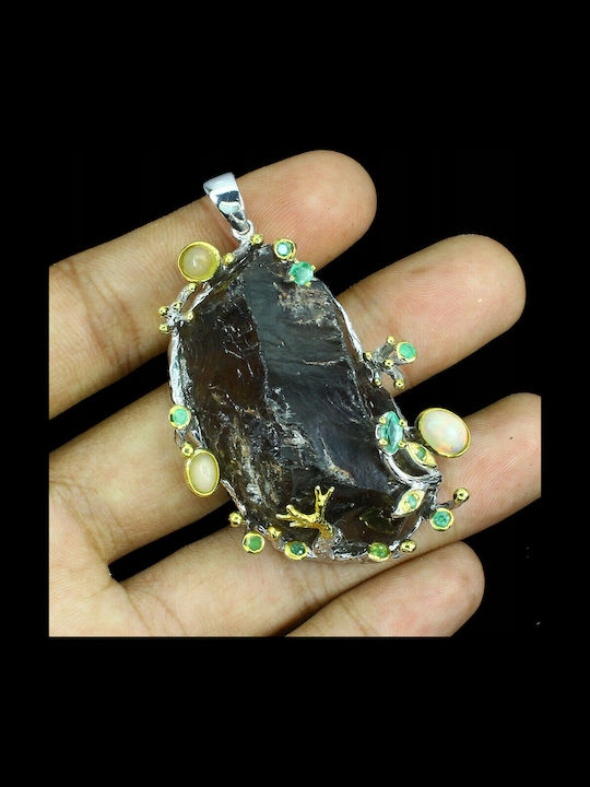 Pendant Quartz Emerald Opals Certificate