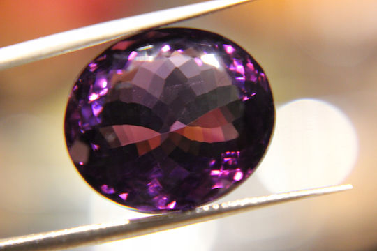Songea Damenring mit Amethyst Natürliche Art der Steine 22.55ct