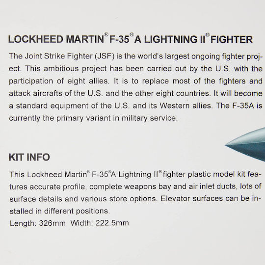 Meng Ls-007 48 F 35a Military Model Kit F-35a Lockheed Martin Lightning Ii Fighter Gray