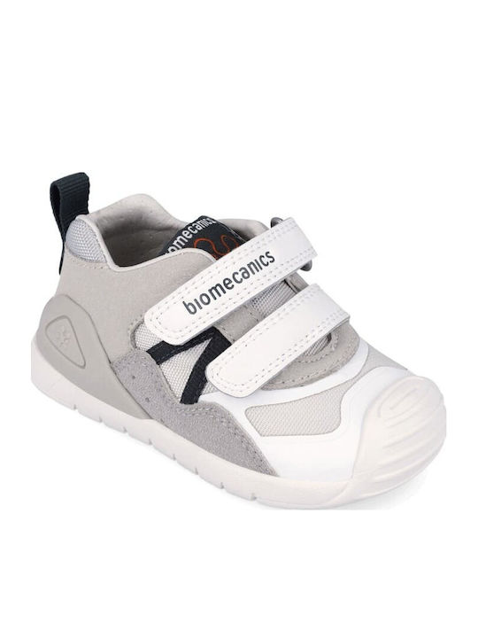 Kids Sneakers Anatomic with Hoop & Loop Closure White