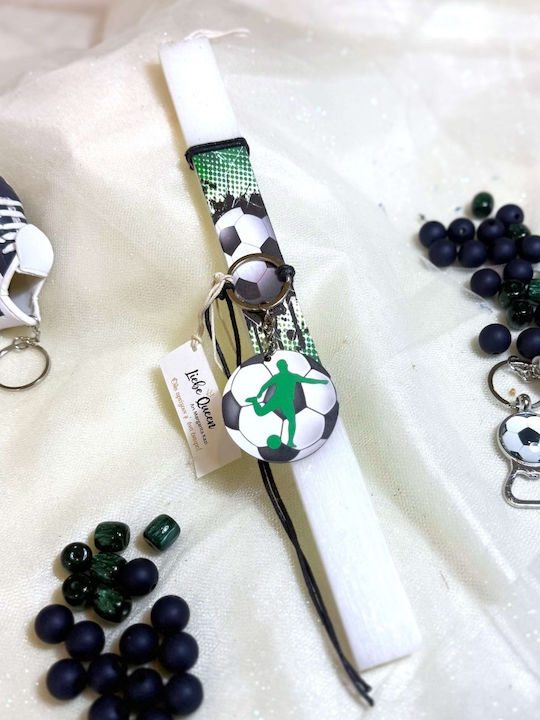 Lumânare Parfumată Fotbal Verde Breloc Mingea Din Lemn Lumânare Parfumată Fotbal Verde Breloc Mingea Din Lemn