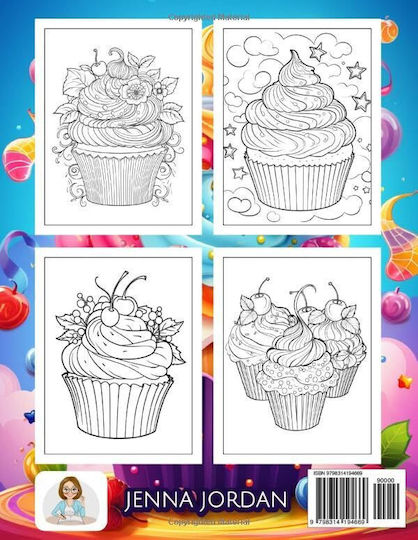 Süße Cupcake-Leckereien Malbuch Einzigartige & Entspannende Cupcake-Malvorlagen Für Erwachsene & Jugendliche 30 Schöne Entspannende Cupcake-Malvorlagen