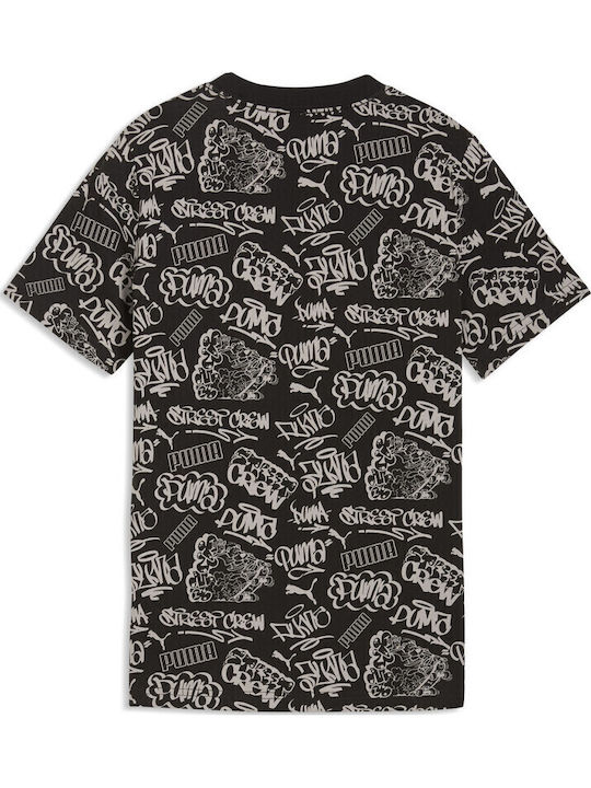 PUMA T-shirt Μαύρο