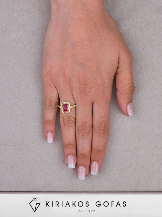 Kiriakos Gofas Single Stone Ring in 14K Gold