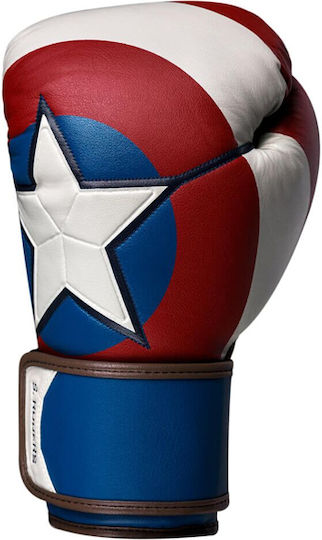 Hayabusa Captain America Γάντια Πυγμαχίας Δερμάτινα για Αγώνα Μπλε