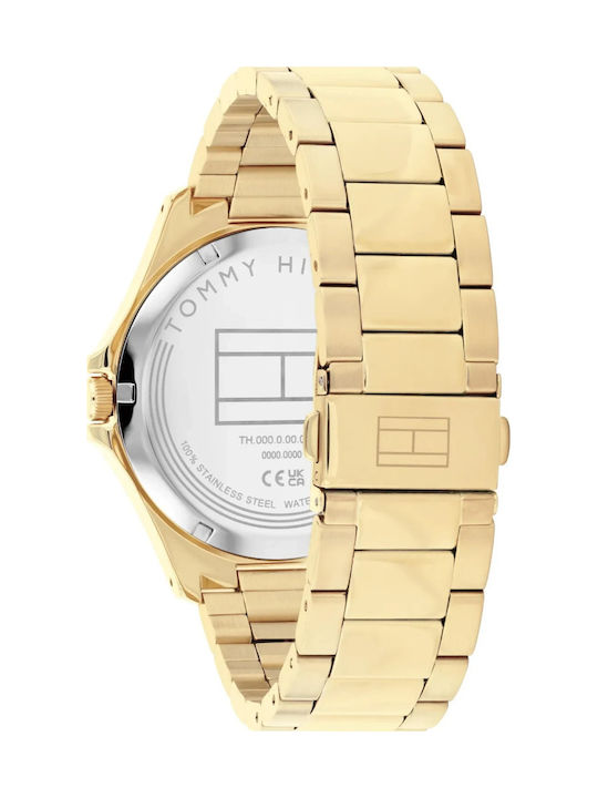 Tommy Hilfiger Bruce Men's Watch 43mm Battery with Gold Metal Bracelet