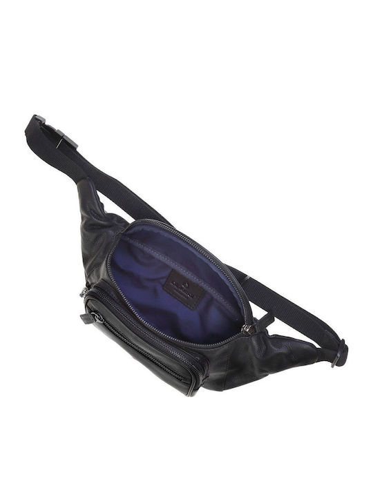 Men's Leather Belt Bag Black