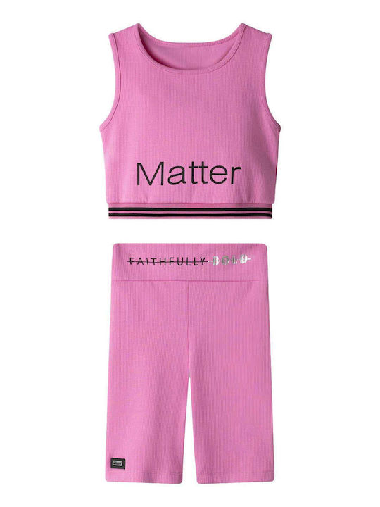 Kinderbekleidungssets mit Sommer Leggings Fuchsie 2Stücke