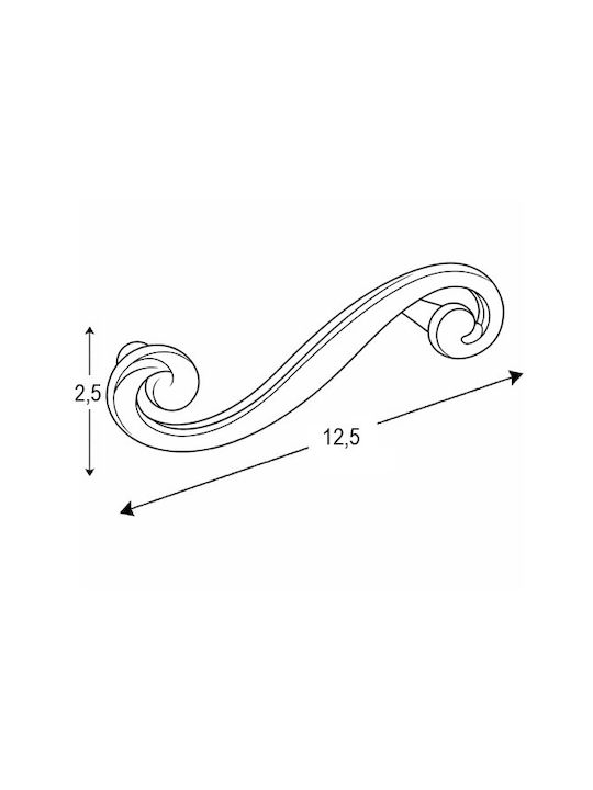 Λαβη Giusti Art.614 96mm Μπρονζε 233-614mnd96d1