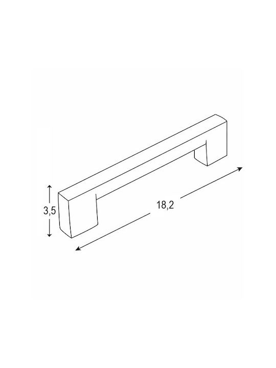 Λαβη Finetto Art.8607 Νικελ Ματ 227-86072128dn 128mm