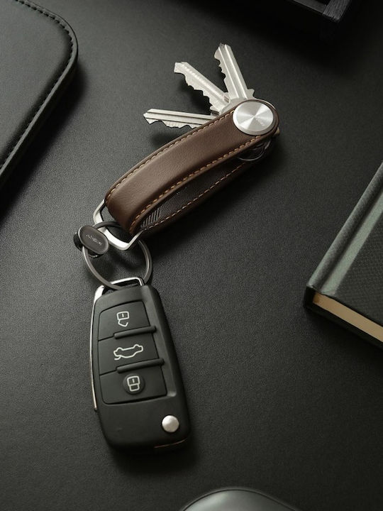 Orbitkey Leather Key Holder Pro Mahogany