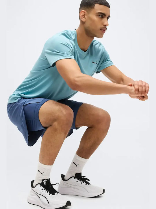 Essentials Sportliches T-Shirt Hellblau