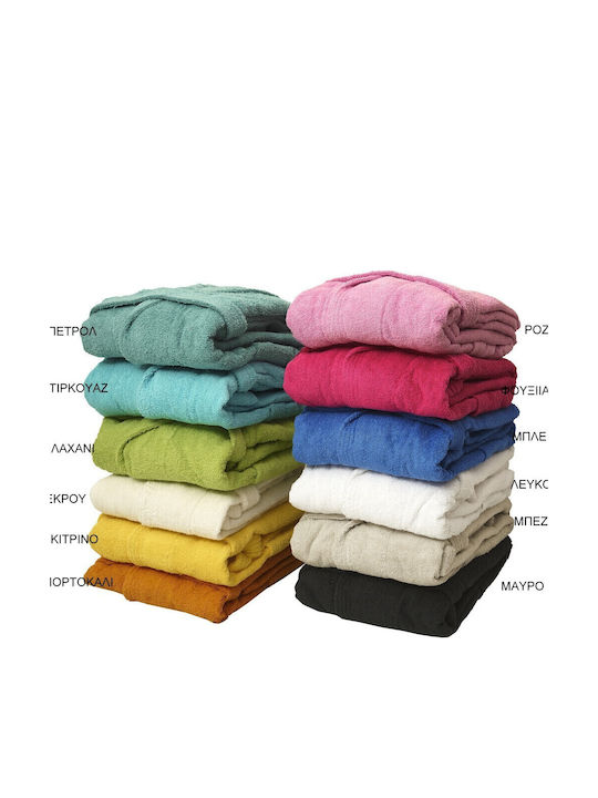 Viopros Classic Bademantel mit Kragen Turquoise 480gr/m²