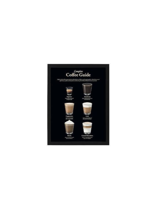 Atmosphera Coffee Guide Frame on Canvas 30x40cm