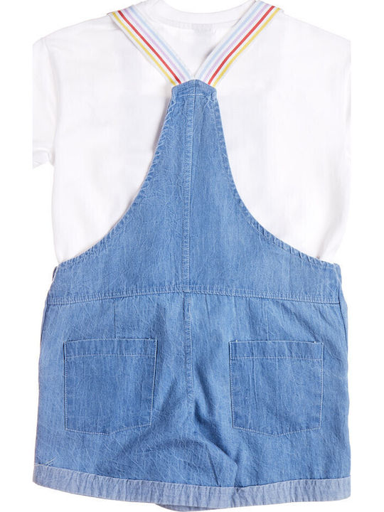 Kids Set With Dungarees Summer 2 Pieces Blue