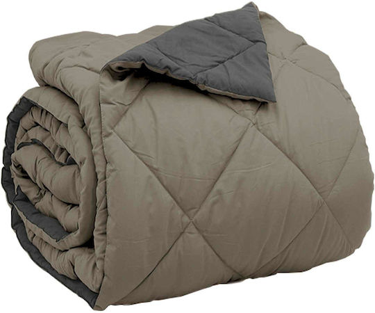 vidaXL Super King Decke 220x155cm Helles Grau Anthrazit