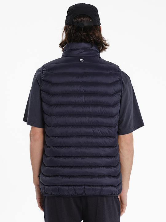 Sleeveless Puffer Jacket Waterproof Navy Blue
