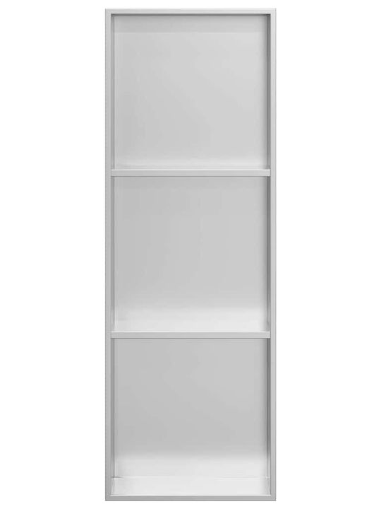 vidaXL Επιτοίχια Ραφιέρα Μπάνιου Μεταλλική 20x9.5x60cm Μαύρη