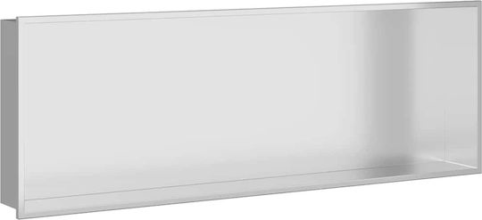 vidaXL Wall Mounted Bathroom Shelf Metallic 30x9.5x20cm Silver