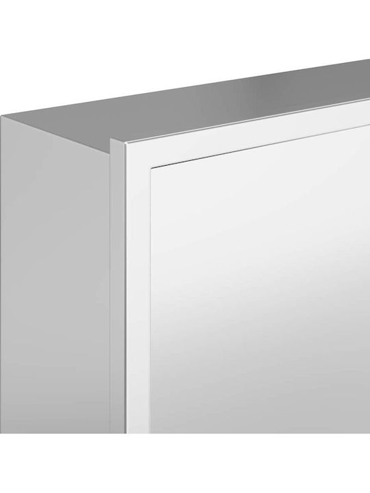 vidaXL Wall Mounted Bathroom Shelf Metallic 30x9.5x20cm Silver