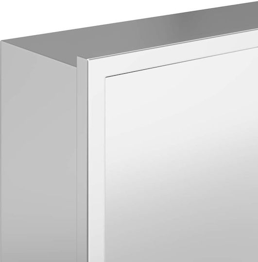 vidaXL Wall Mounted Bathroom Shelf Metallic 30x9.5x20cm Silver