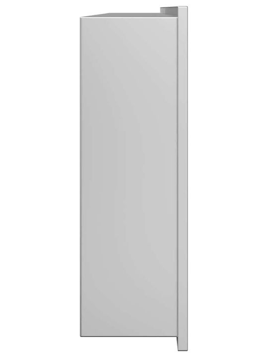 vidaXL Wall Mounted Bathroom Shelf Metallic 30x9.5x20cm Silver