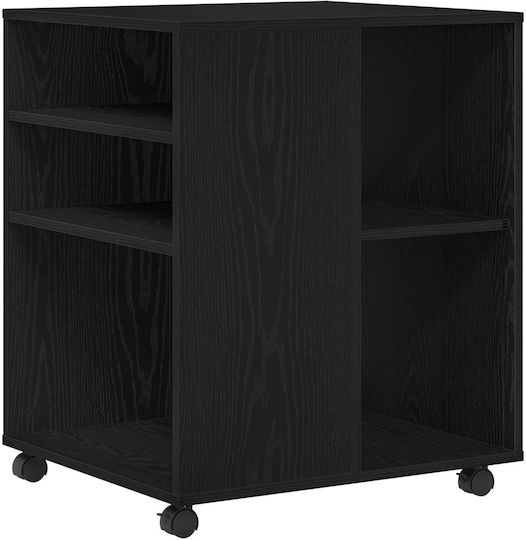 Ankor Side Table with Wheels Black