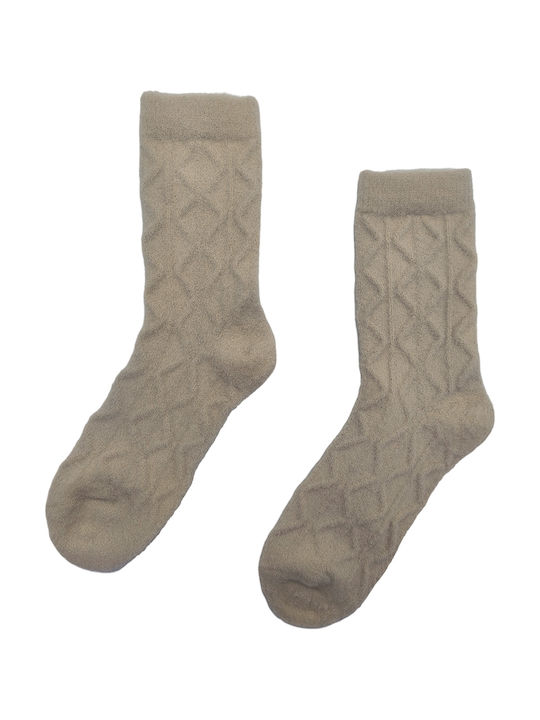 Gift-Me Women’s Monochrome Light Brown Socks