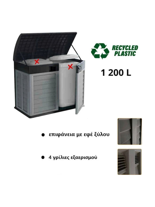 ArtPlast Μπαούλο Αποθήκευσης Εξωτερικού Χώρου Μαύρο