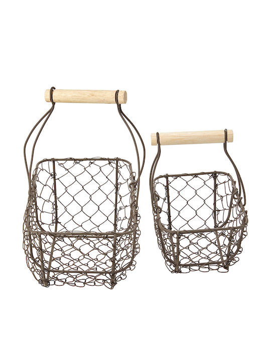 Rayher Set de coșuri decorative Metalice cu mânere 2buc