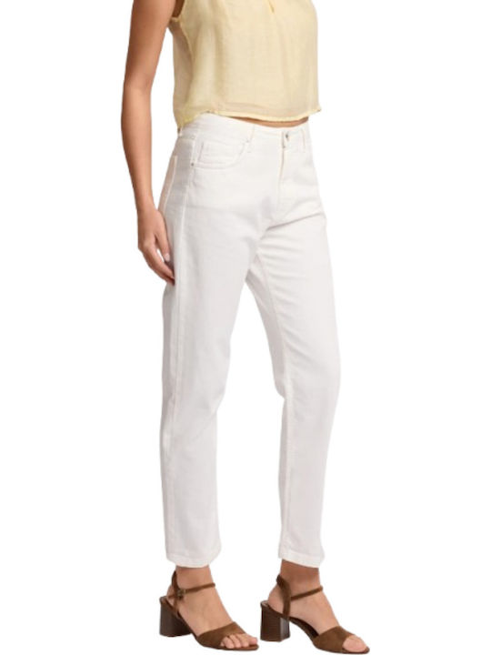Pantaloni Dama Tesatura Ecru