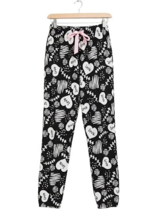 Soccus Soccus Damen Schlafanzug & Pyjamas Winter Baumwollhose Schwarz