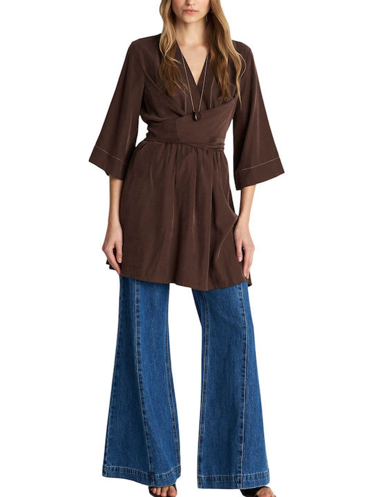 Summer Mini Dress Brown