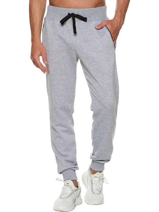 Sweatpants with Elastic Gray Melange