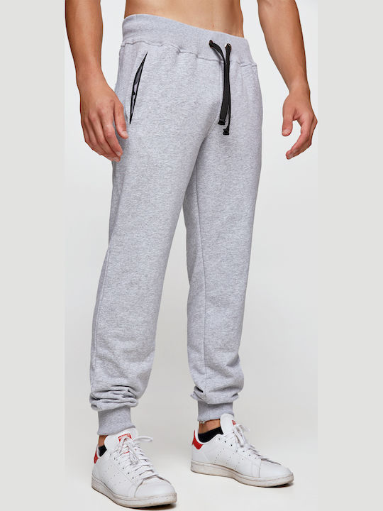Sweatpants with Elastic Gray Melange
