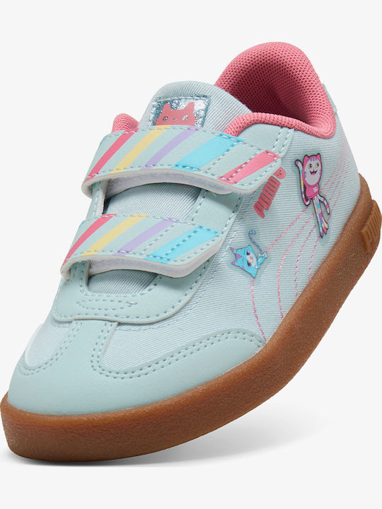 Club Ii Era Kids Sneakers Anatomic with Hoop & Loop Closure Light Blue