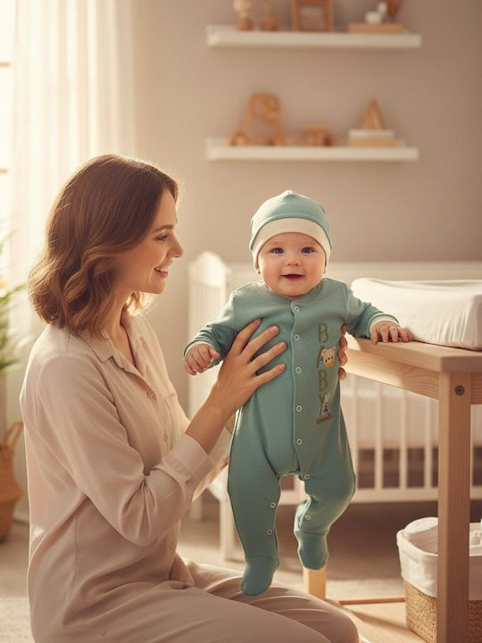 Nancy Dimo Nancy Dimo Baby-Strampler Mit Kappe Mint