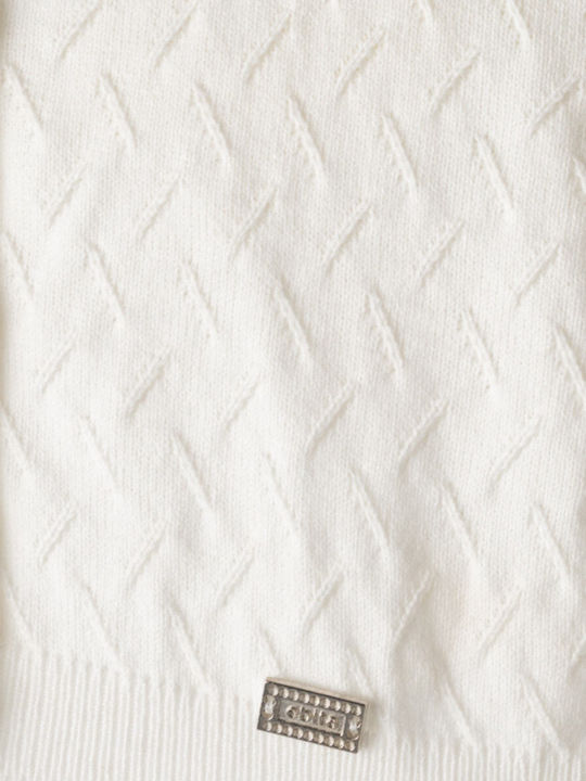 Kinder-Strickjacke Ecru Spring Blossom