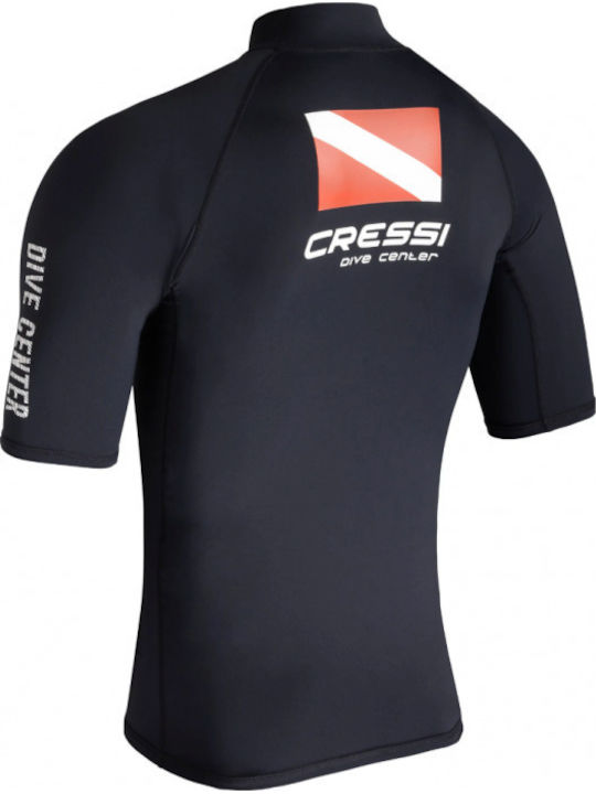 CressiSub Dive Center UPF 50+ Мъжка Къс Ръкав Слънцезащитна Блуза Черна