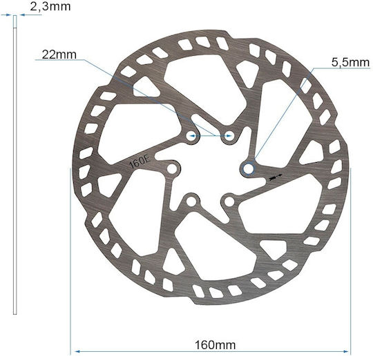 Disc Brake Rotor Ewd004 160mm Thickness 2.3mm