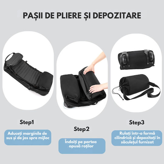 Sak Voiaj Înapoi 86l Negru cu Roți Textil