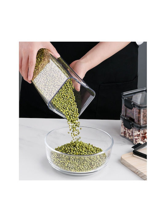 Alista Home Vază Cereale cu Capac Plastic Transparent 1300ml 1 Bucată