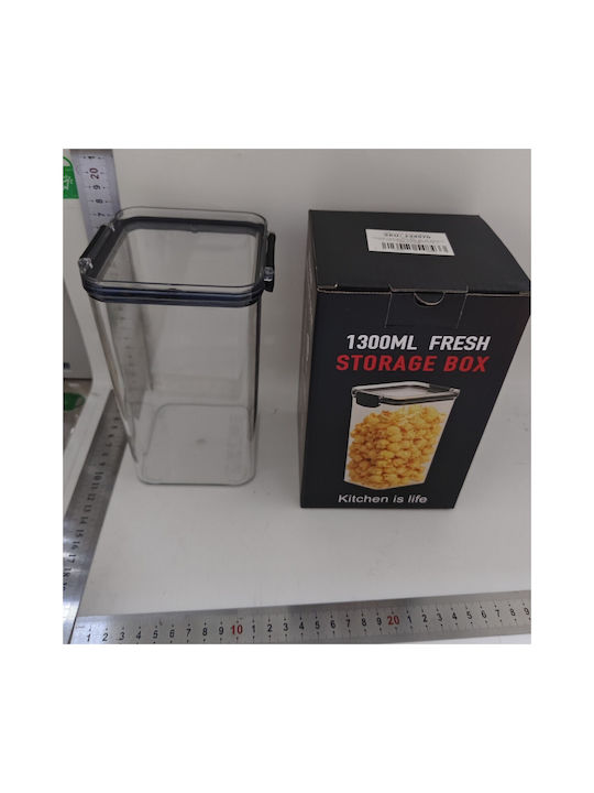 Alista Home Vază Cereale cu Capac Plastic Transparent 1300ml 1 Bucată