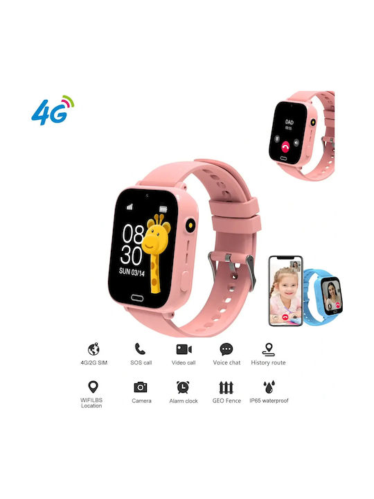 Nubki Kinder-Smartwatch 4G mit Kamera Rosa