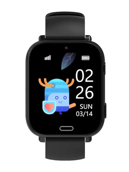 Nubki Smartwatch Pentru Copii 4G Cu Cameră Neagră