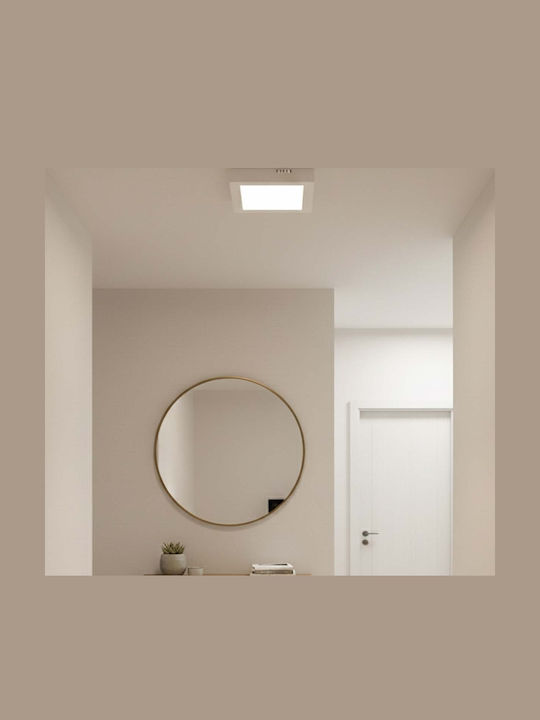 Avizar Panou LED Rotund 25W Încastrat Montaj Pe Tavan Design Modern Alb