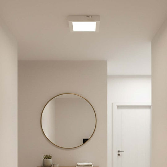 Avizar Round Led Light Panel 25w Recessed Ceiling Mount Modern Design White